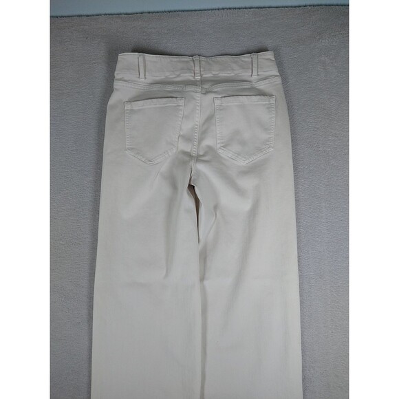 J. Jill Denim High-Rise Wide Leg Jeans Women's 6 Cream Casual 5 Pocket - Picture 7 of 8